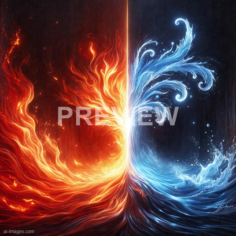 12156 - a-being-with-one-half-engulfed-in-red-flames-and-the-_250704174810_00001